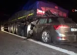 TEM'de korkunç kaza! Tırın altına girdi