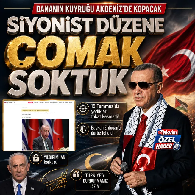 Türkiye siyonist düzene çomak soktu! İsrailden Başkan Erdoğana darbe çağrısı: Dananın kuyruğu Suriye ve Doğu Akdenizde kopacak