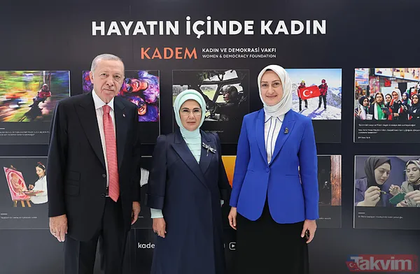 Başkan Erdoğan ve eşi Emine Erdoğan New York'ta KADEM'in fotoğraf sergisini gezdi - 3