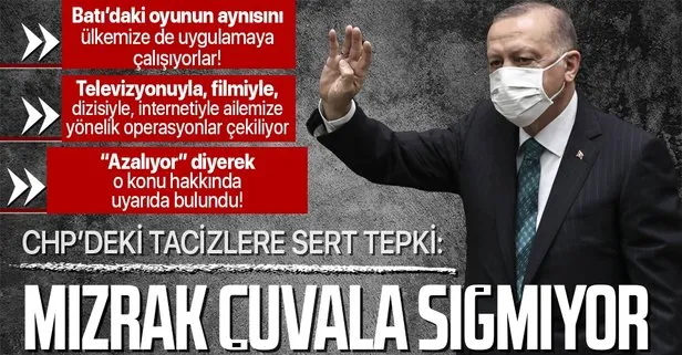 Son dakika: Başkan Erdoğan’dan partideki tacizlere sessiz kalan CHP’ye sert tepki: Mızrak çuvala sığmıyor