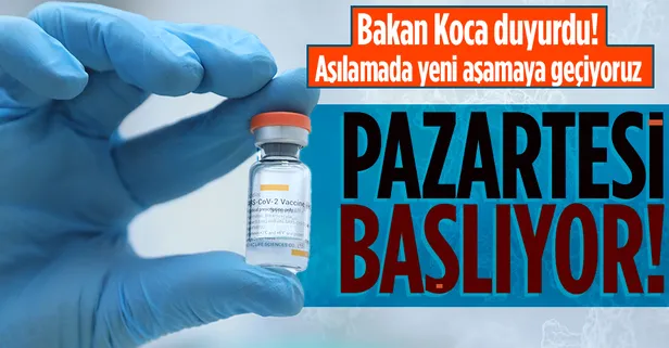 Son dakika: Sağlık Bakanı Koca duyurdu! Bu pazartesi başlayacak