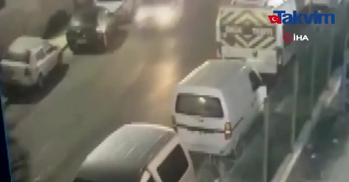 Cinayet gibi scooter faciası kamerada