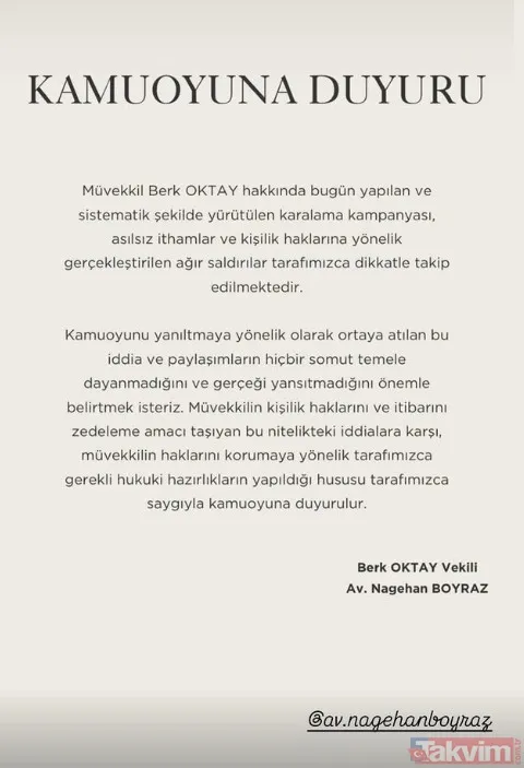Berk Oktay ile Yıldız Çağrı Atiksoy arasında neler oluyor? Önce ihanet sonra taciz iddiası! İlk açıklama geldi - 15