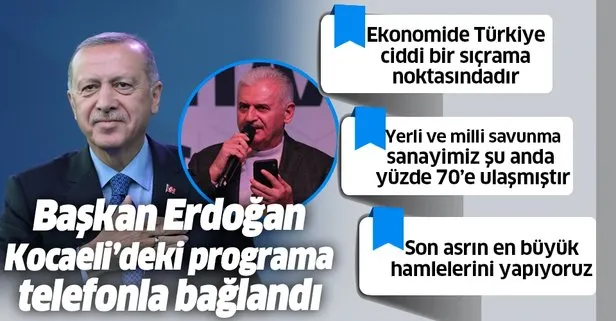 Başkan Erdoğan Kocaeli’deki programa telefonla bağlandı