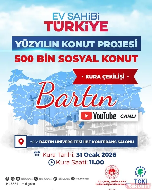 TOKİ Bartın, Nevşehir ve Samsun kura çekimi bugün! 10.385 konutun hak sahibi belirleniyor - 2