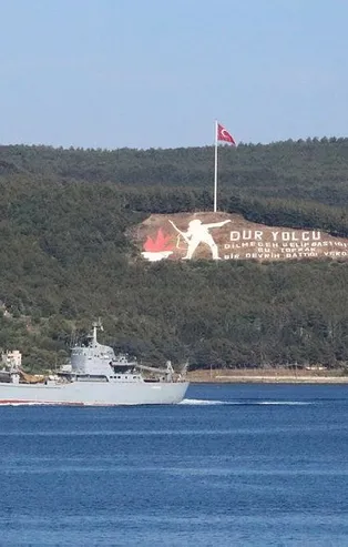 Son dakika: Rus savaş gemisi 'Saratov' Çanakkale Boğazı’ndan geçti