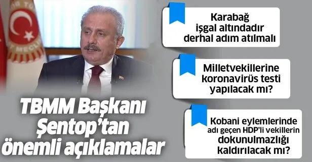 Son dakika: TBMM Başkanı Mustafa Şentop’tan önemli açıklamalar