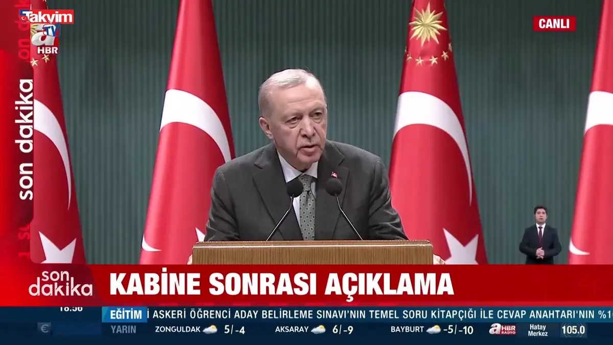 Başkan Erdoğan'dan kabine sonrası açıklama