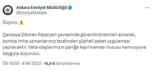 ankara-emniyet-mudurlugu-duyurdu-cankayada-supheli-paket-uygulamasi-1696447636986.jpeg Çankaya'da 'şüpheli paket' alarmı! Bomba imha ekipleri fünye ile patlattı: İçinden kıyafet çıktı-3