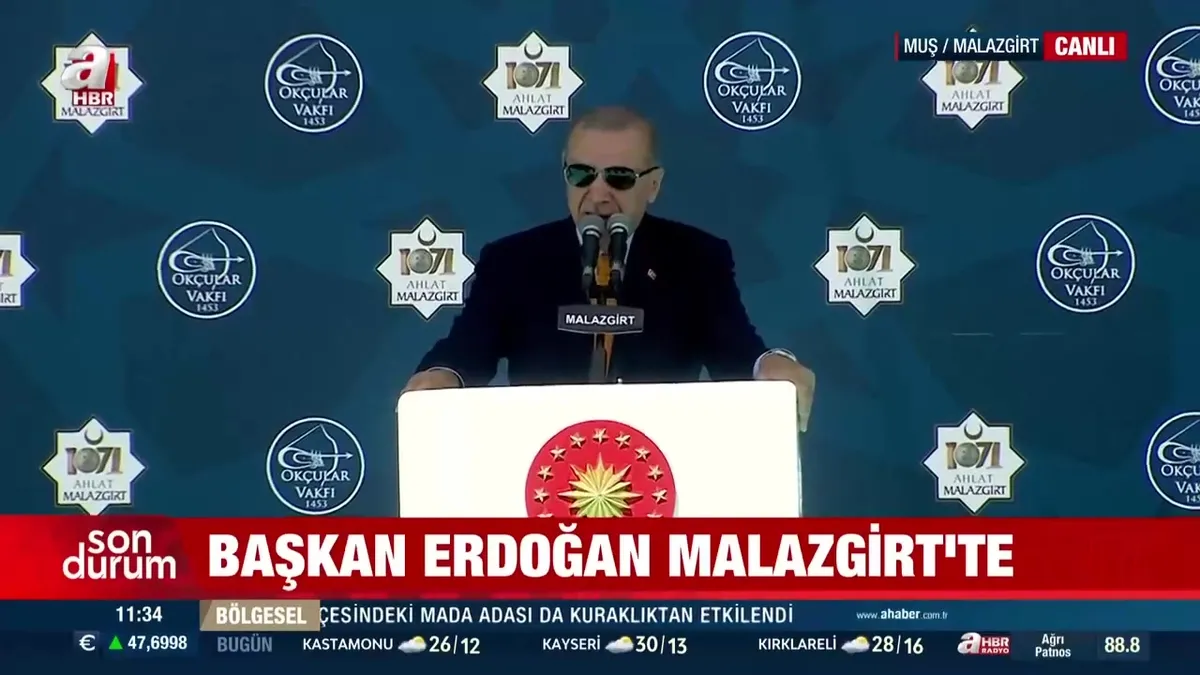 Başkan Erdoğan Malazgirt'te