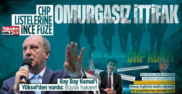 Muharrem İnce CHP listelerini yerden yere vurdu! FETÖ savunucusu Yüksel Taşkın’ın adaylığını eleştirdi: Büyük hakaret... İttifaklar omurgalı olmalı