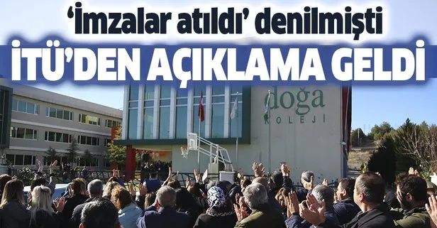 Son dakika: İTÜ’den Doğa Koleji açıklaması: Müzakere devam etmektedir