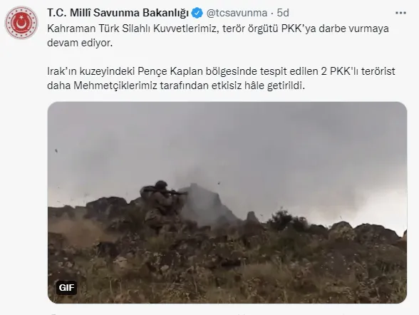 Son dakika: MSB duyurdu! Pençe Kaplan bölgesinde 2 PKK'lı terörist etkisiz hale getirildi-1