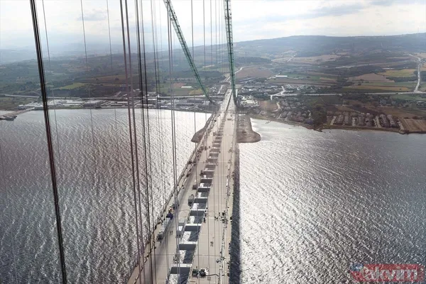 1915 Çanakkale Köprüsü 318 metre yükseklikten görüntülendi - 5
