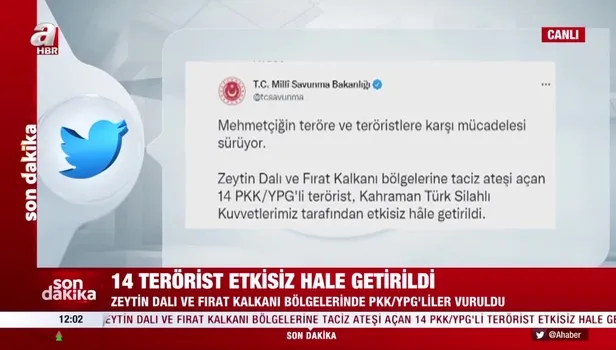 Son dakika: 14 terörist öldürüldü