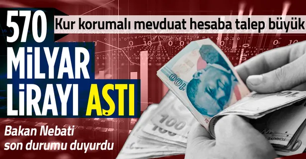 Hazine ve Maliye Bakanı Nureddin Nebati duyurdu: Kur korumalı mevduat hesabı 570 milyar lirayı aştı