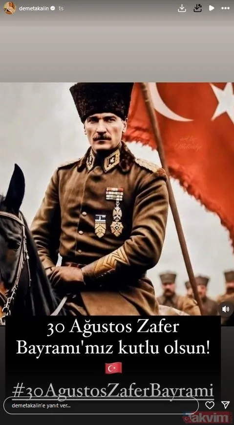 Ünlü isimlerden 30 Ağustos Zafer Bayramı paylaşımları! Demet Akalın, Müge Anlı, İbrahim Tatlıses, Alişan, Sinan Akçıl... - 11