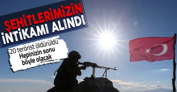 Son dakika: Şehitlerimizin kanı yerde kalmadı! Bakan Akar duyurdu: 20 terörist öldürüldü