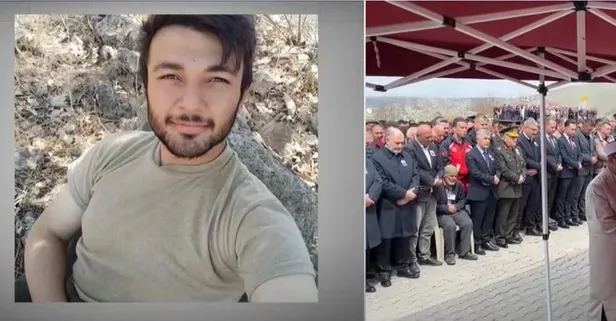 Şehit Piyade Uzman Çavuş Hikmet Aslan son yolculuğuna uğurlandı! Eşi Kübra Aslan kucağında 1 yaşındaki kızıyla veda etti: "Bugün bizim bayramımız Rüveyda"