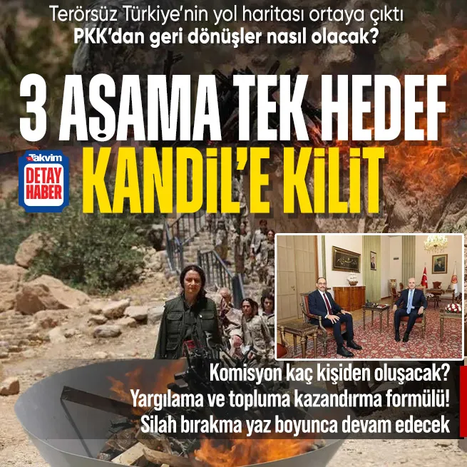 Terörsüz Türkiyenin yol haritası ortaya çıktı! PKKdan geri dönüşler nasıl olacak? TBMM komisyonu kaç kişiden oluşacak?