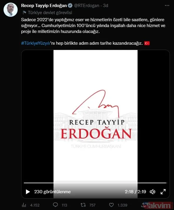 Başkan Erdoğan'dan yeni yıl mesajı! "Şimdi 2022'de ülkemize kazandırdıklarımızı milletimizle paylaşma vakti" İşte o projeler... - 3