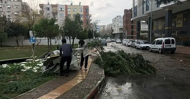 Antalya'da hortum felaketi! Çatılar uçtu ağaçlar söküldü