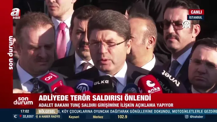 Adalet Bakanı Yılmaz Tunç'tan adliye saldırısıyla ilgili flaş açıklamalar: 34 şüpheli gözaltında