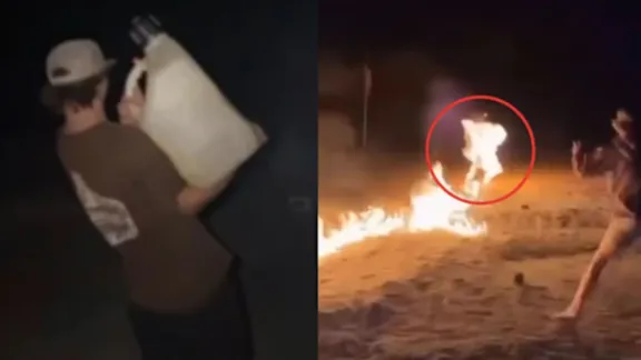 Florida'da dehşet: Arkadaşını böyle ateşe verdi!