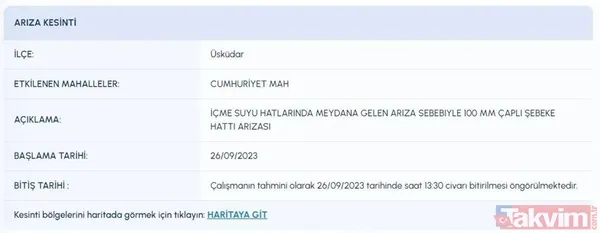 İstanbul'un 11 ilçesinde su kesintisi (Arnavutköy, Zeytinburnu, Sarıyer...) Sular ne zaman gelecek? - 11