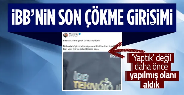 TR Teknoloji Takımı Vakfı'ndan projelere çöken İBB Sözcüsü Murat Ongun'a gönderme: 'Yaptık' değil 'Daha önce yapılmış olanı aldık'