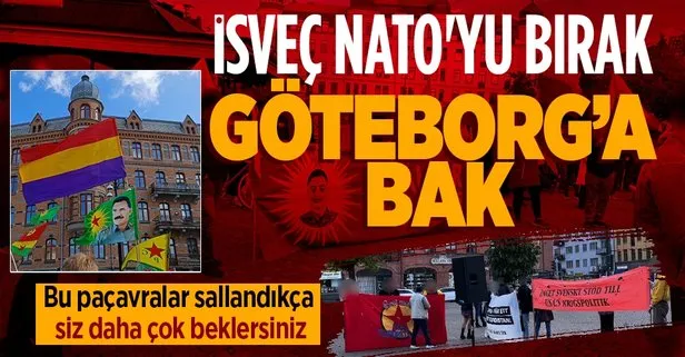 PKK/YPG sempatizanları Göteborg’da gösteri yaptı