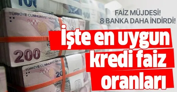 Faiz müjdesi! 8 bankadan kredi faiz oranları indirim kararı!