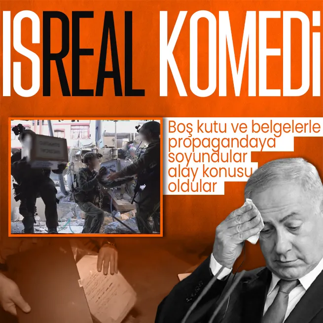 İsrail ordusunun boş karton kutularla ve belgelerle yaptığı propaganda alay konusu oldu