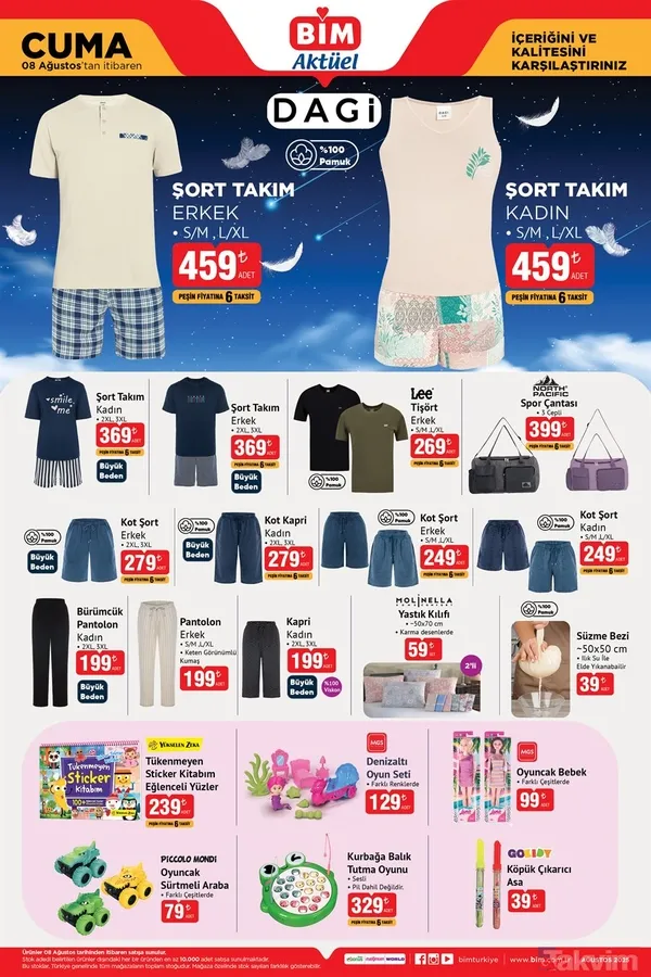 👕 Giyim Ve Aksesuarlar · Dagi Erkek Şort Takım: 459 Tl · Spor Çanta: 399 Tl · Erkek Tişört: 269 Tl · Erkek Şort Takım: 369 Tl · Kadın Şort Takım: 369 Tl ·...