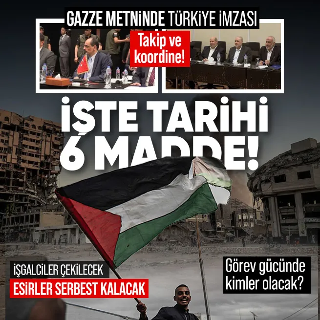 İşte Gazzede ateşkesi sağlayan metin! Türkiye detayı: Görev gücü oluşturulacak