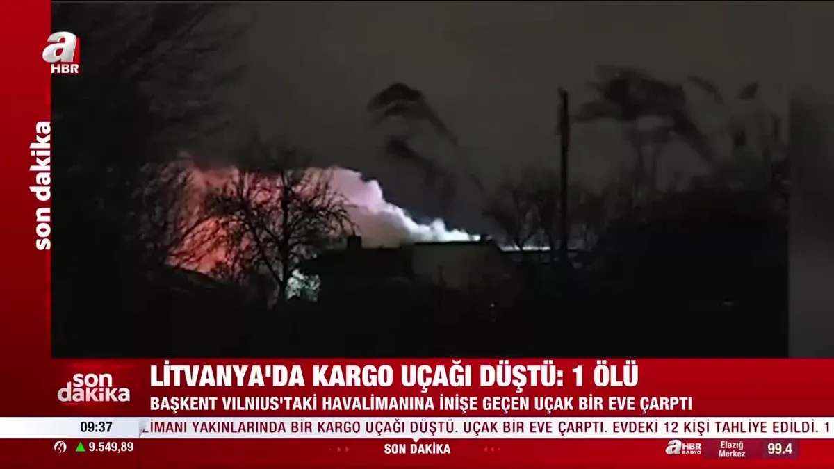 Litvanya'da kargo uçağı düştü