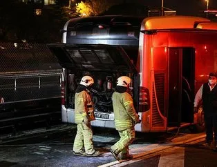İncirli’de metrobüs yangını