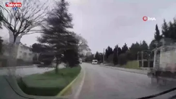 Kocaeli'de faciadan dönülen anlar kamerada