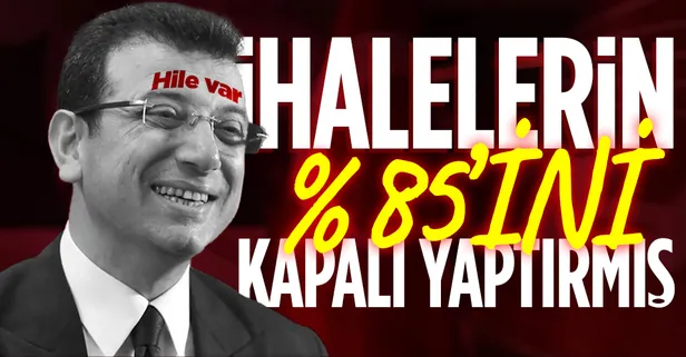 CHP'li Ekrem İmamoğlu'nun vaadini tutmayarak İBB ihalelerinin yaklaşık yüzde 85'ini gizli yaptırdığı ortaya çıktı!