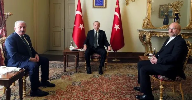 Başkan Erdoğan İran Meclis Başkanı Galibaf’ı kabul etti