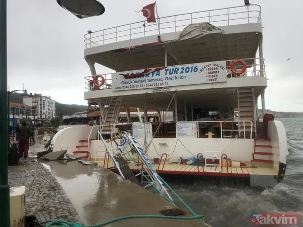 Turizm sezonu öncesi fırtına! Ayvalık'ta tekneler battı - 20