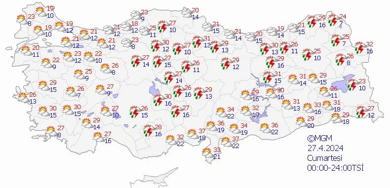 Meteoroloji ve Bakanlık saat vererek uyardı! Sıcaklıklar mevsim normallerinin 15 derece üstüne çıkacak! Toz yağacak | HAVA DURUMU-14