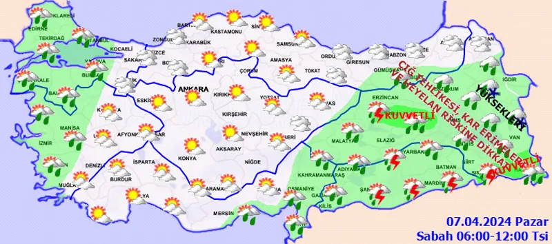 HAVA DURUMU | Bayramda hava nasıl olacak? Meteoroloji Genel Müdürlüğü son tahminlerini açıkladı! | 7 Nisan 2024 hava durumu-2