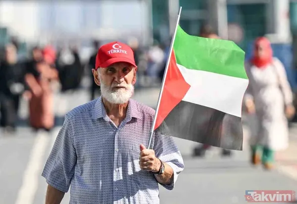 BÜYÜK FİLİSTİN MİTİNGİ! 7'den 70'e milyonlarca vatandaş Atatürk Havalimanı'na akın etti! - 14