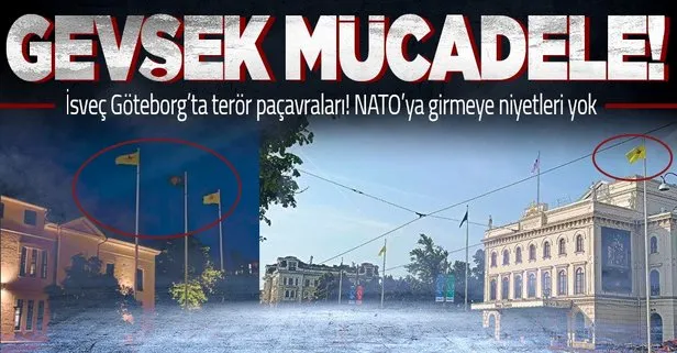 İsveç’te direklere terör örgütü PKK bayrakları çekildi!