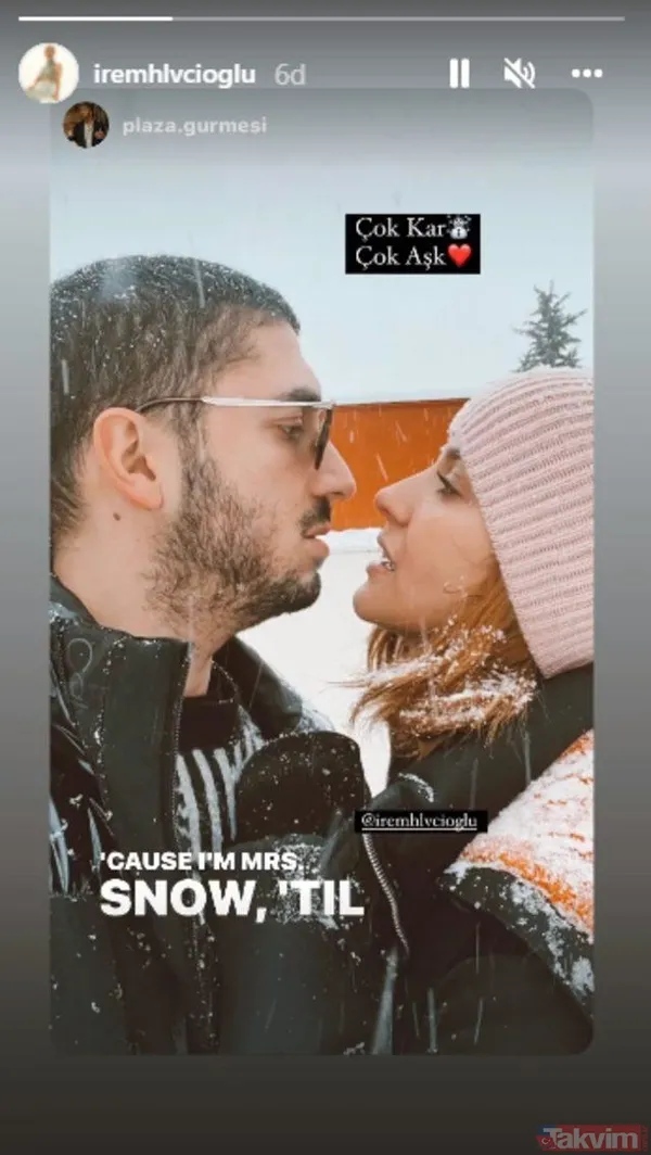 İrem Helvacıoğlu körkütük aşık! Yılbaşı akşamı bombayı paylatan İrem’in romantik pozuna bakın! Göz göze paylaşımı çok konuşuldu - 5