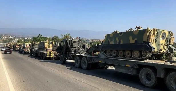 Son dakika: Suriye sınırına tank ve zırhlı araç sevkiyatı
