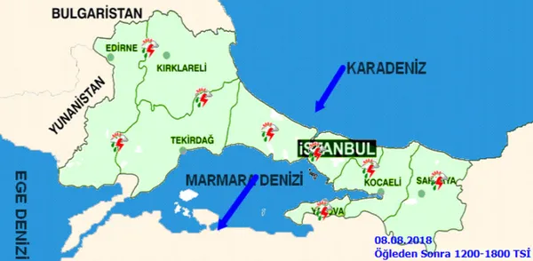 Son dakika: Meteoroloji İstanbul'u yine uyardı! Bugün hava nasıl olacak? (8 Ağustos 2018 hava durumu)-4