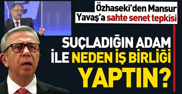 Mehmet Özhaseki'den Mansur Yavaş açıklaması