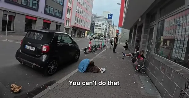 Frankfurt’un göbeğinde ‘Zombi Mahallesi’! Ünlü YouTuber Almanya'da çekim için koruma tuttu: Gündüz vakti uyuşturucu kullananlar...